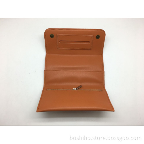 China wholesale leather cigarette case tobacco pouch with magnetic button